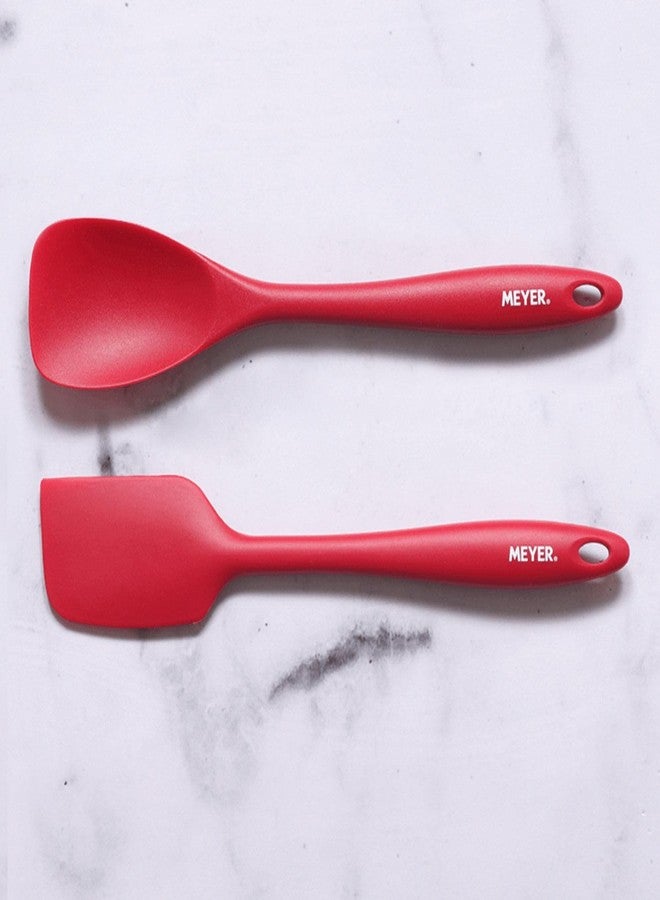 Meyer Silicone Accessories 2 Piece Set- Spatula + Turner | Silicone Spatula for Kitchen | Kitchen Tools | Turner Spatula | Silicone Spatula Set for Kitchen, Red - Image 5